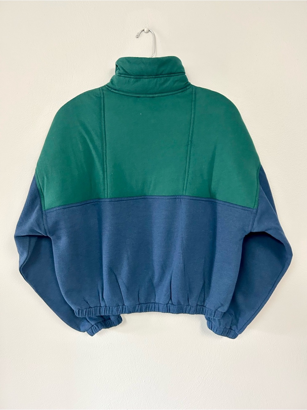 PILCRO 🏏 Shetland Half Zip Oversized Puffer Pullover Sweatshirt - Size S - Picture 2 of 5